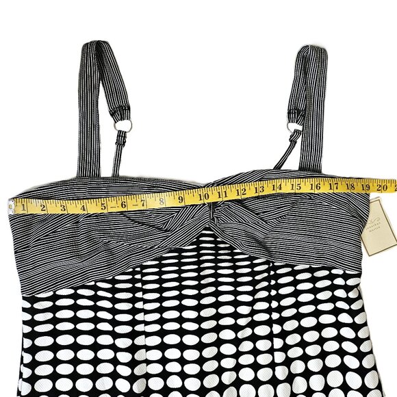 NWT JONATHAN MARTIN Black & White Sleeveless Knee Length Dress Size 16 - Picture 5 of 10